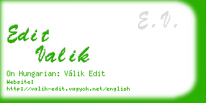 edit valik business card